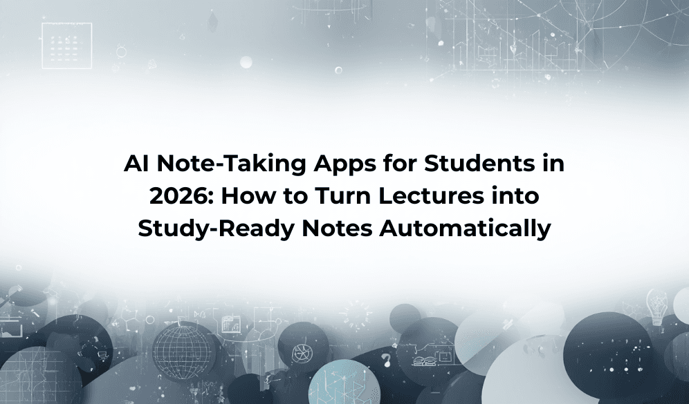 AI Note-Taking Apps for Students in 2026: How to Turn Lectures into Study-Ready Notes Automatically