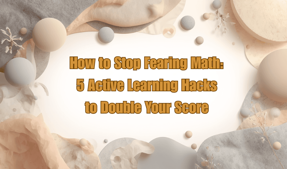 How to Stop Fearing Math: 5 Active Learning Hacks to Double Your Score