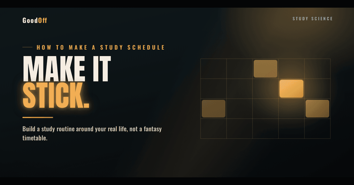 Why Your Study Schedule Always Falls Apart (and How to Make One That Sticks)