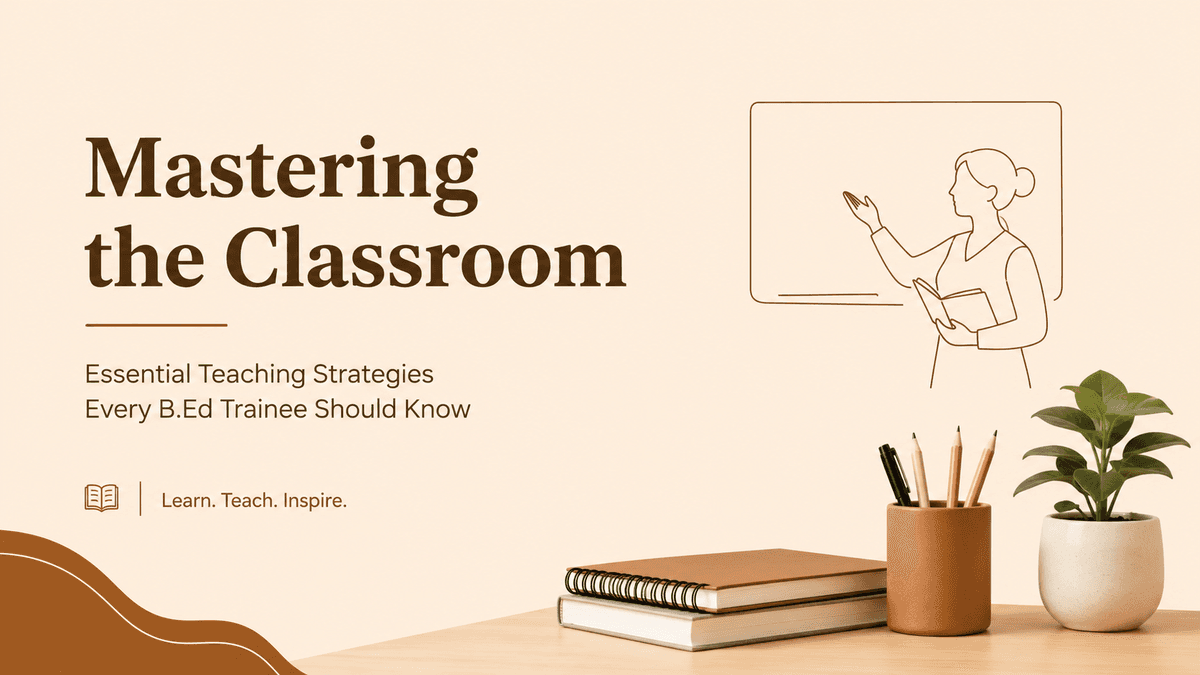 Mastering the Classroom: Essential Teaching Strategies Every B.Ed Trainee Should Know